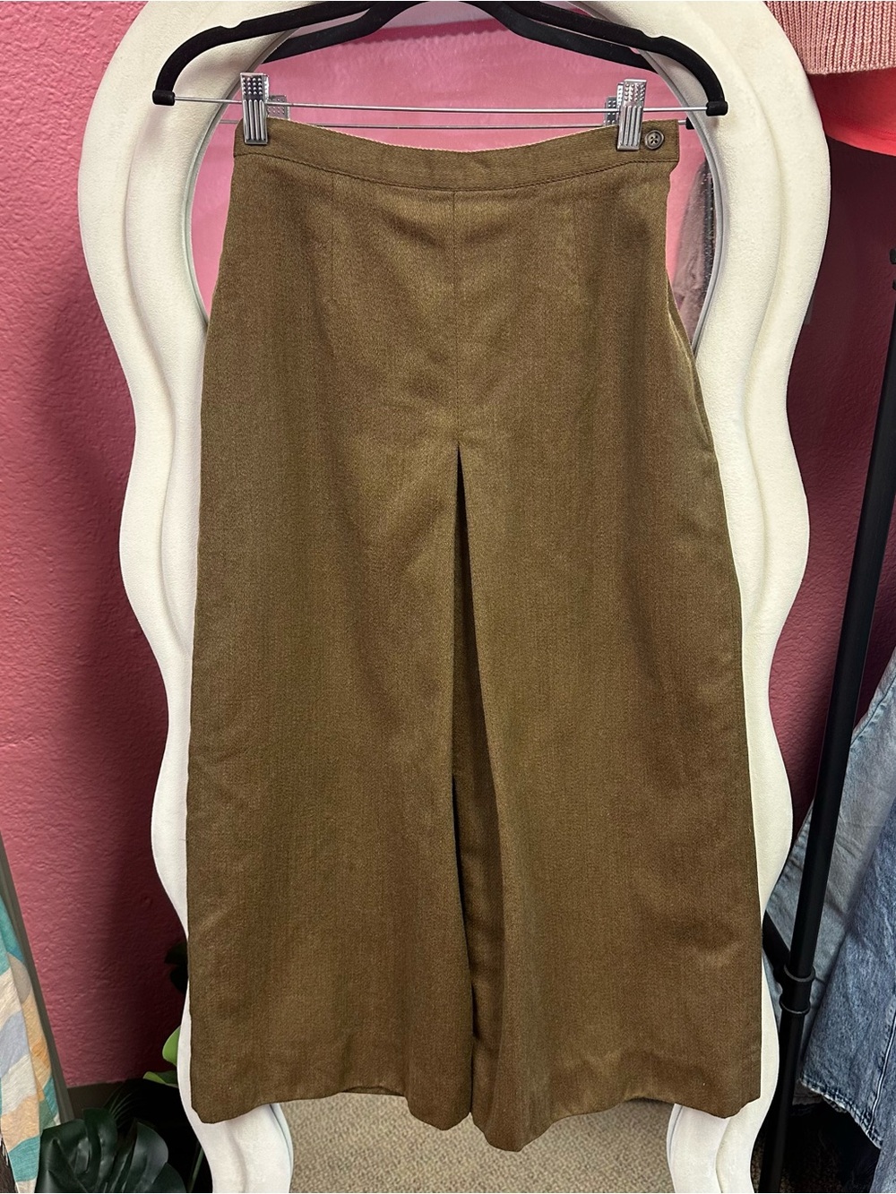 Vintage J Peterman Co Women's Brown wool skirt